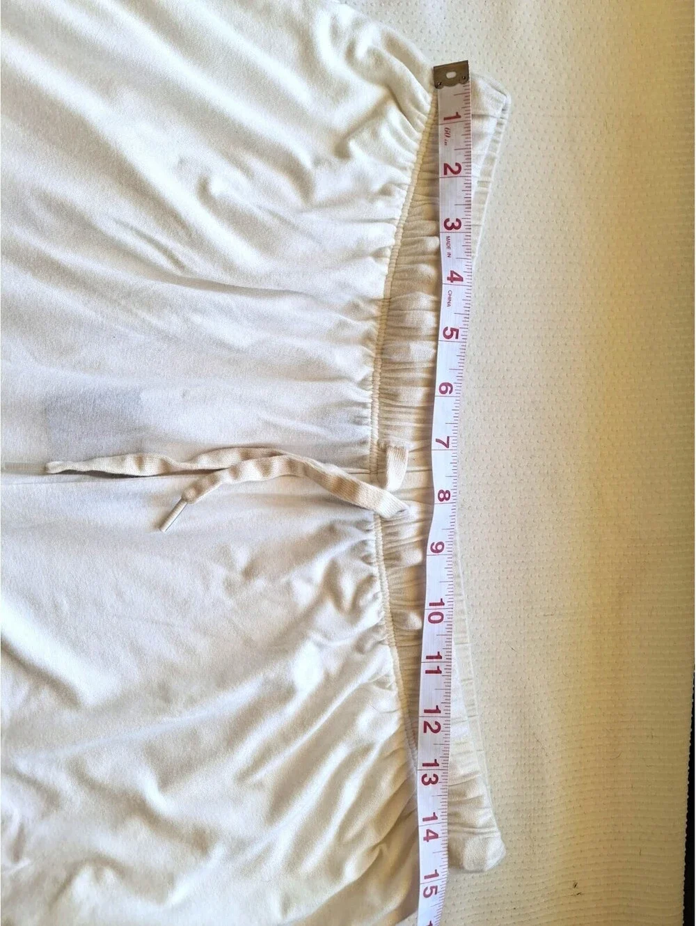 Jared Lang XL Pajama Shorts White Ice Cream Embroidered Viscose JSH-4106